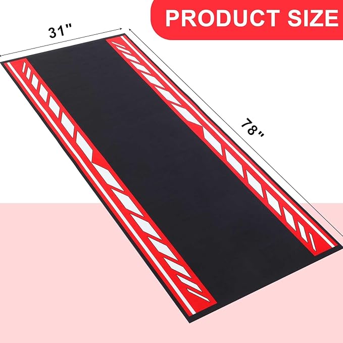 Motorcycle Mat 78 x 31 Inch Garage Floor Rug Washable Parking Mats