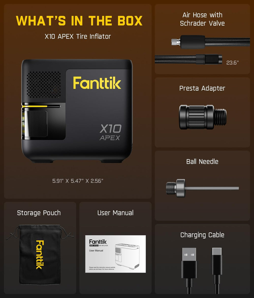 Fanttik X10 APEX Heavy Duty Tire Inflator Portable Air Compressor