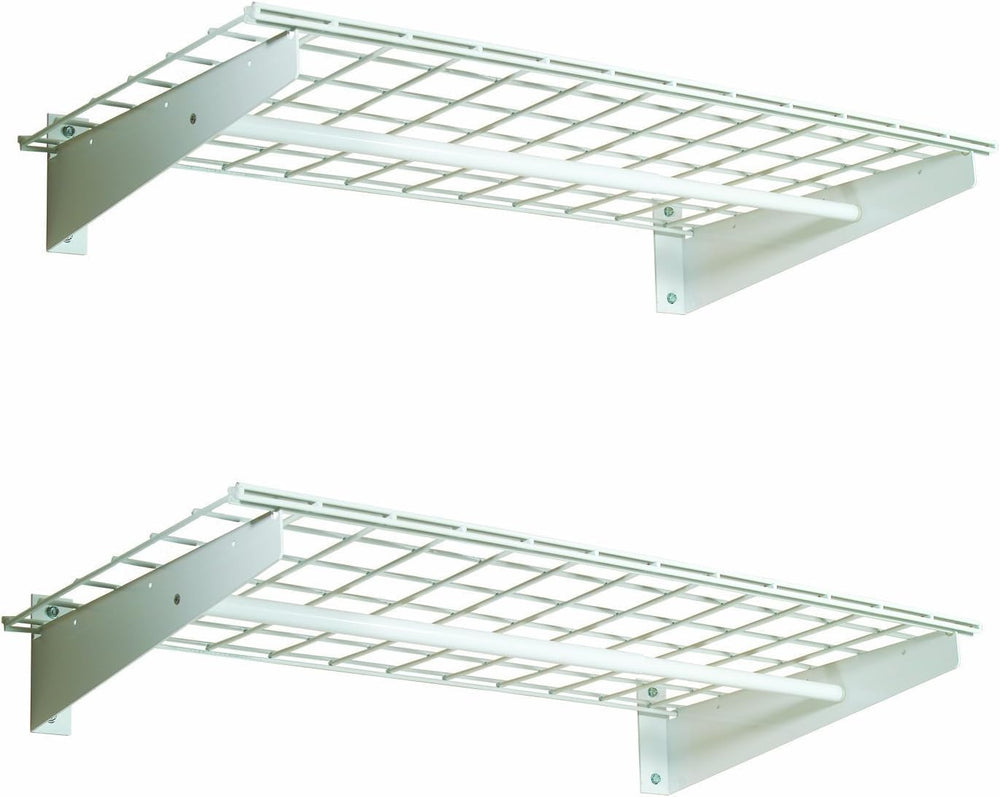 HyLoft 2-Pack Heavy Duty Steel Wall Garage Shelving, 36 in. x 18 in. Adjustab...