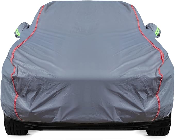Breathable New Material, Waterproof Car Cover, Locks and Zipper Doors,