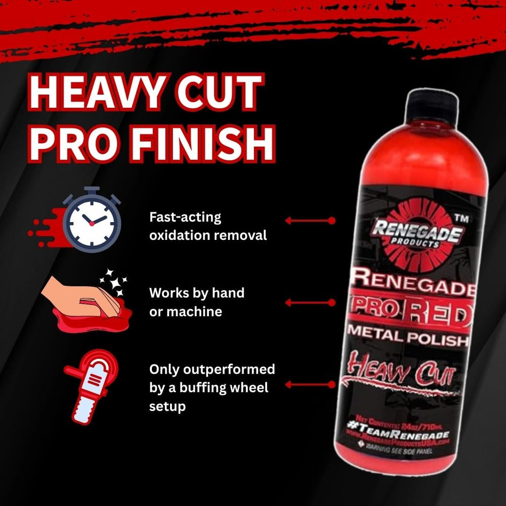 Renegade Products USA Pro Red Liquid Metal Polish - Heavy Cut Aluminum Metal ...