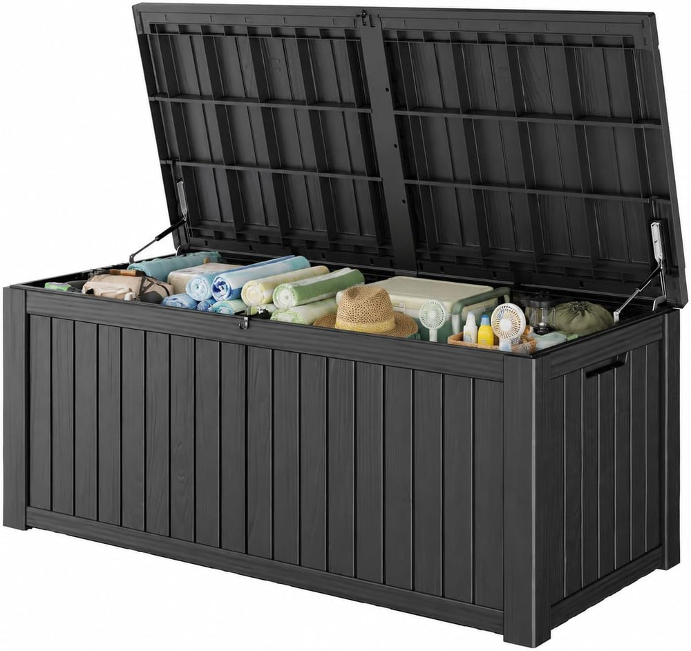 Outdoor Storage Box, Resin Deck Boxes Indoor and outdoor, Waterproof Storage ...