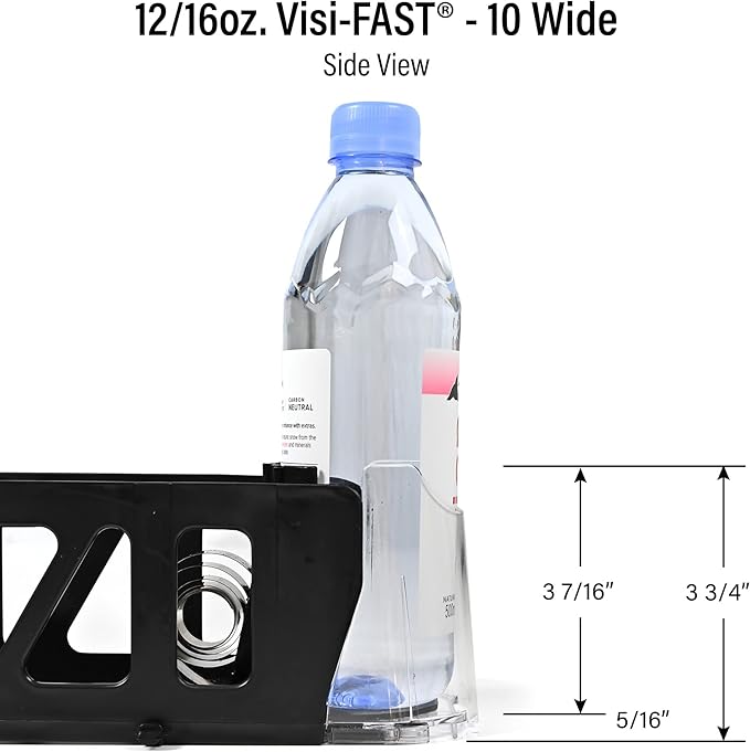 Visi-FAST Spring Push Drink Dispenser, Refrigerator Organizers and Storage (6...