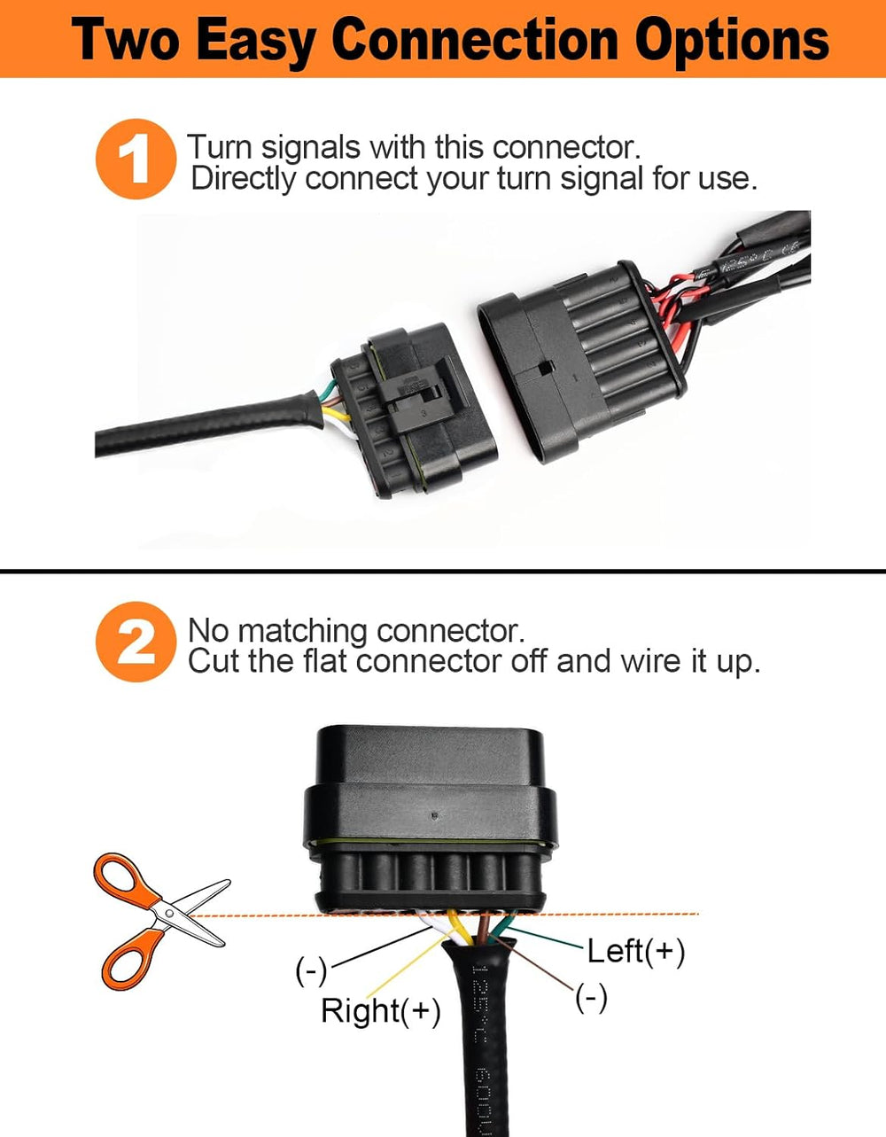 UTV Turn Signal Kit with 110dB Horn, Plug and Play