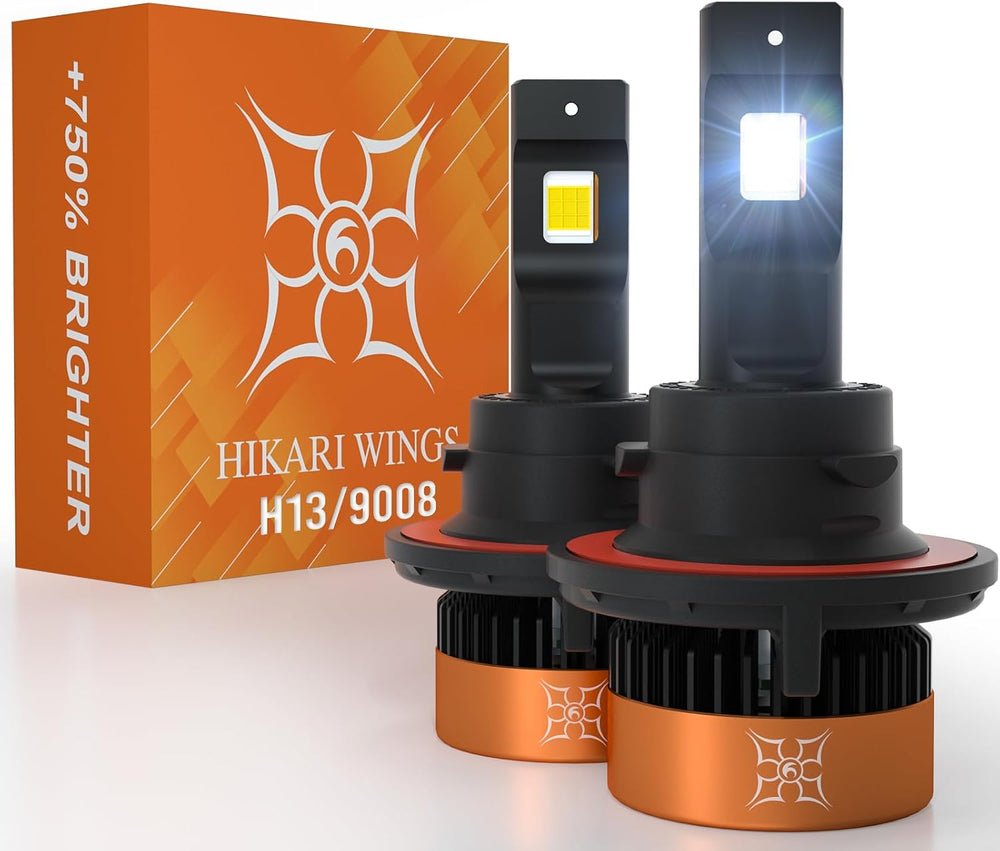 HIKARI WINGS H13/9008 LED Fog light, 30000LM Pure White 6000K LED Bulbs (Pack...