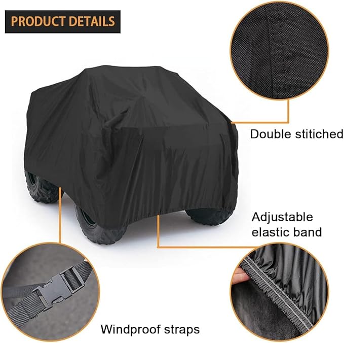 Kayme ATV Cover Waterproof Heavy Duty All Weather, Quad 4 Wheeler Cover Sun