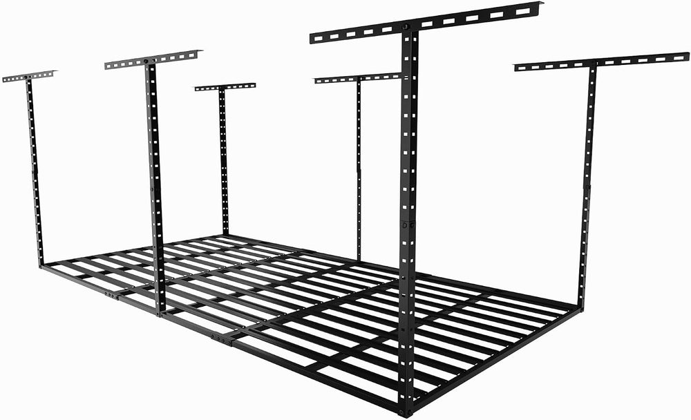 SunsGrove 4x8 Overhead Garage Storage Rack Organization, Adjustable Ceiling M...