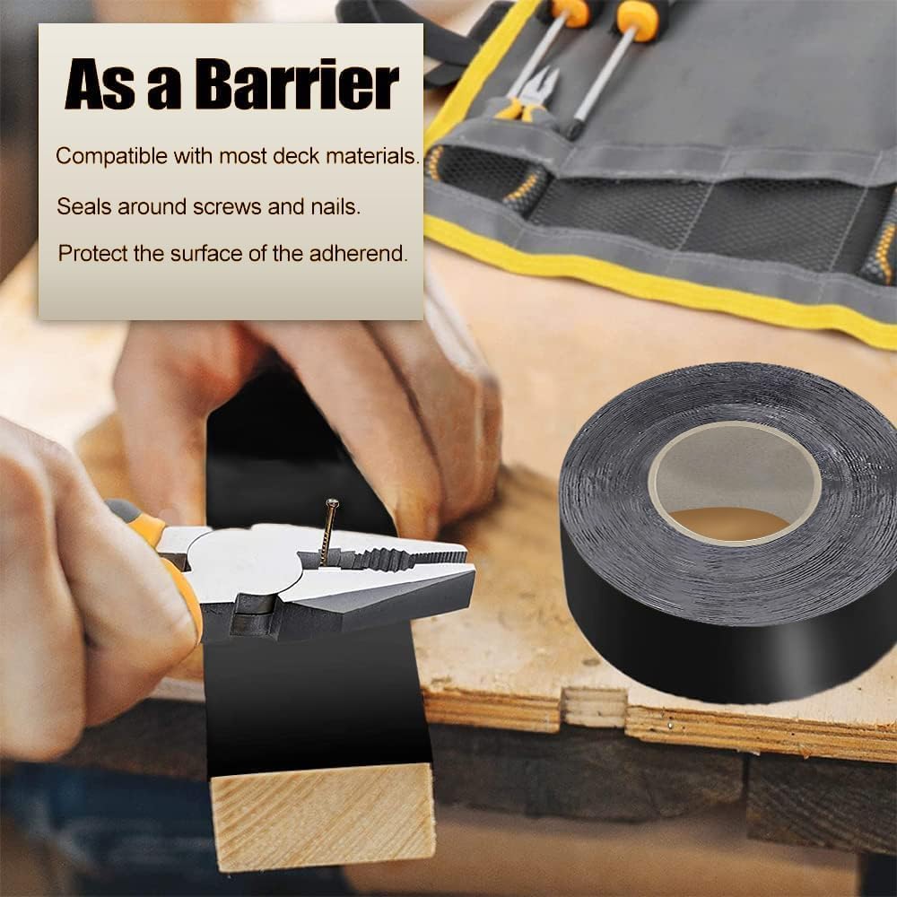 4 Packs Deck Joist Tape, 2" x 50' Waterproof Butyl Joist Tape for De...