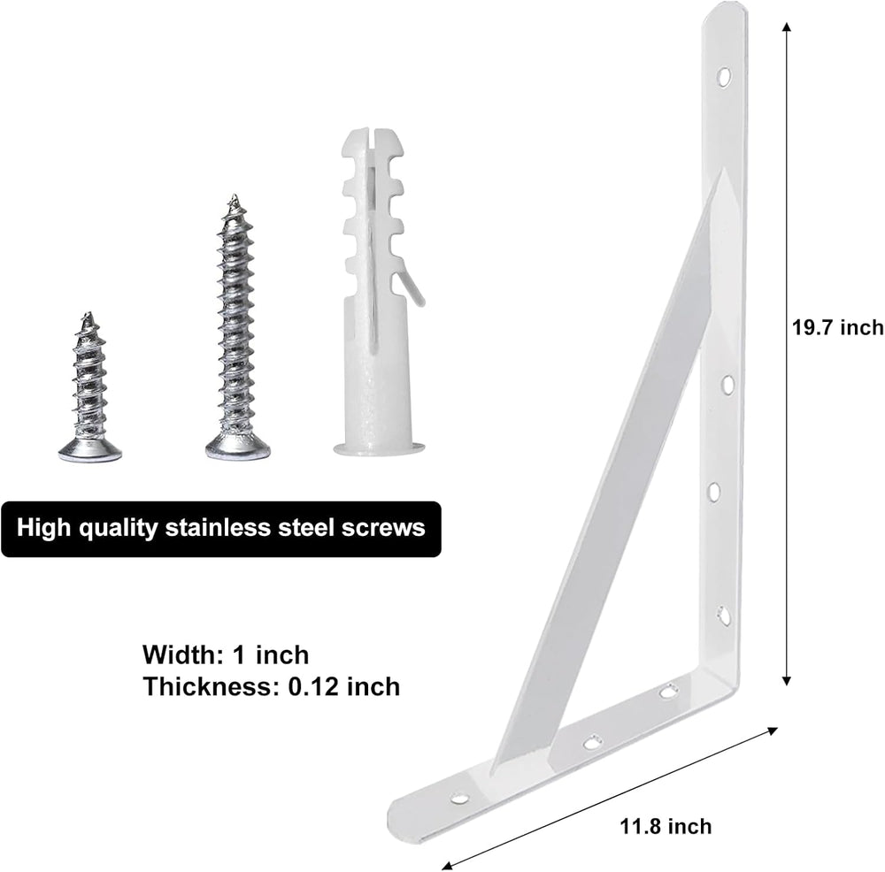 Heavy Duty Shelf Brackets Wall Mount Steel Bracket Wall Brackets for Shelves ...