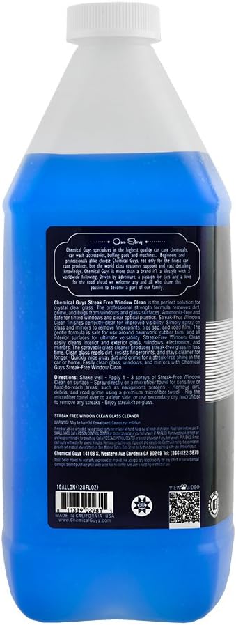 Chemical Guys CLD300 Streak Free Glass & Window Cleaner, Ammonia Free &am...