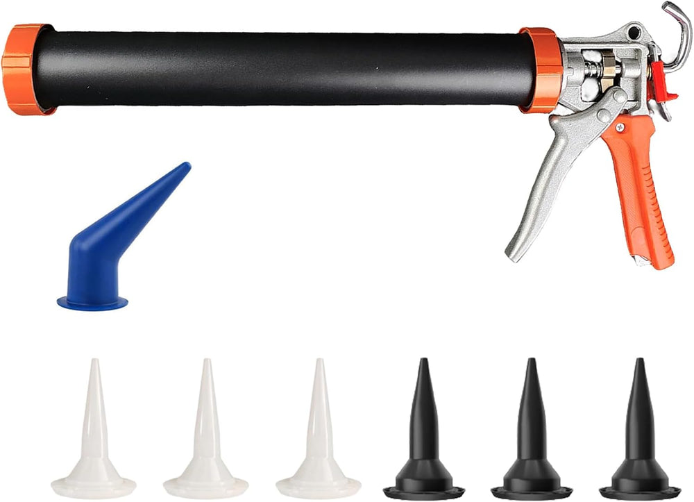 Sausage Tube Caulk Gun,20 oz Sausage Pack/10 oz Cartridge Adhesive (Black)