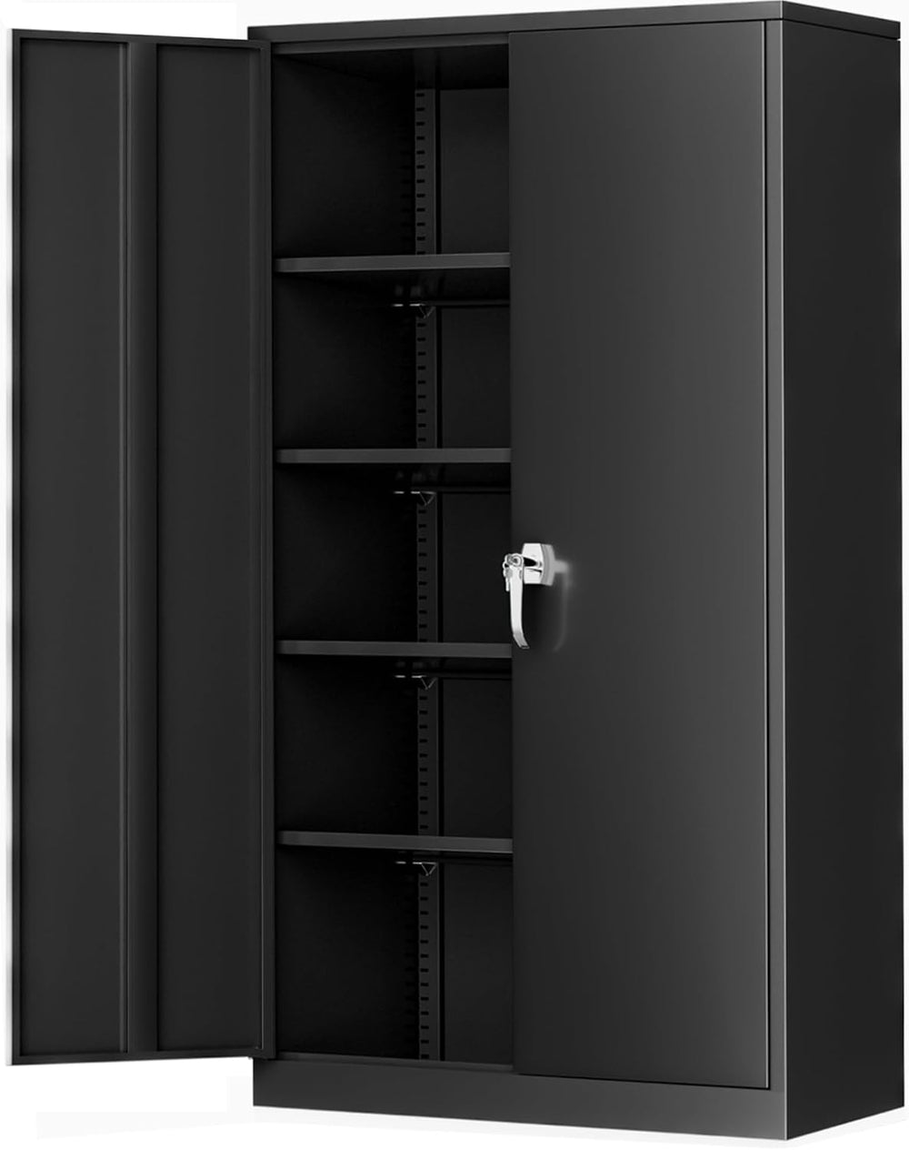 Steel SnapIt Storage Cabinet, 72" Locking Metal Garage Storage Cabinet w...