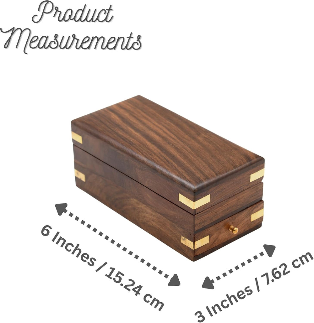 Letter Stamp Wax Seal Kit - Wooden Box with Pot, Sticks and Burner Wood Handl...