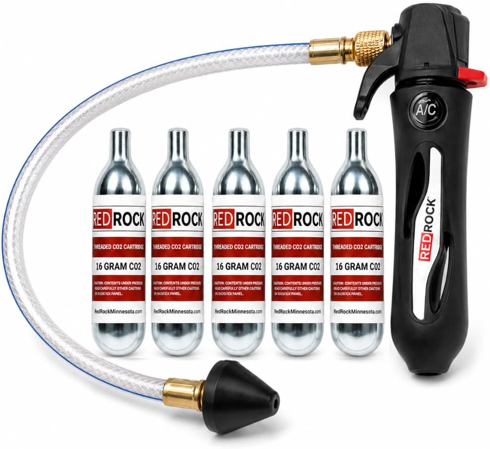 RedRock Gallo Drain Gun with 5 Unthreaded CO2 Cartridges for A/C Condensate L...