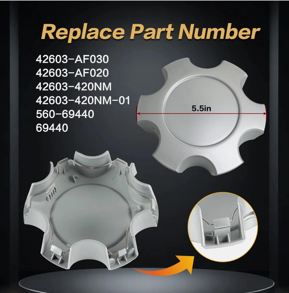 4PCS 140mm 5.5 Inch Silver Blank Car Wheel Hub Center Cap for Sequoia Tundra ...