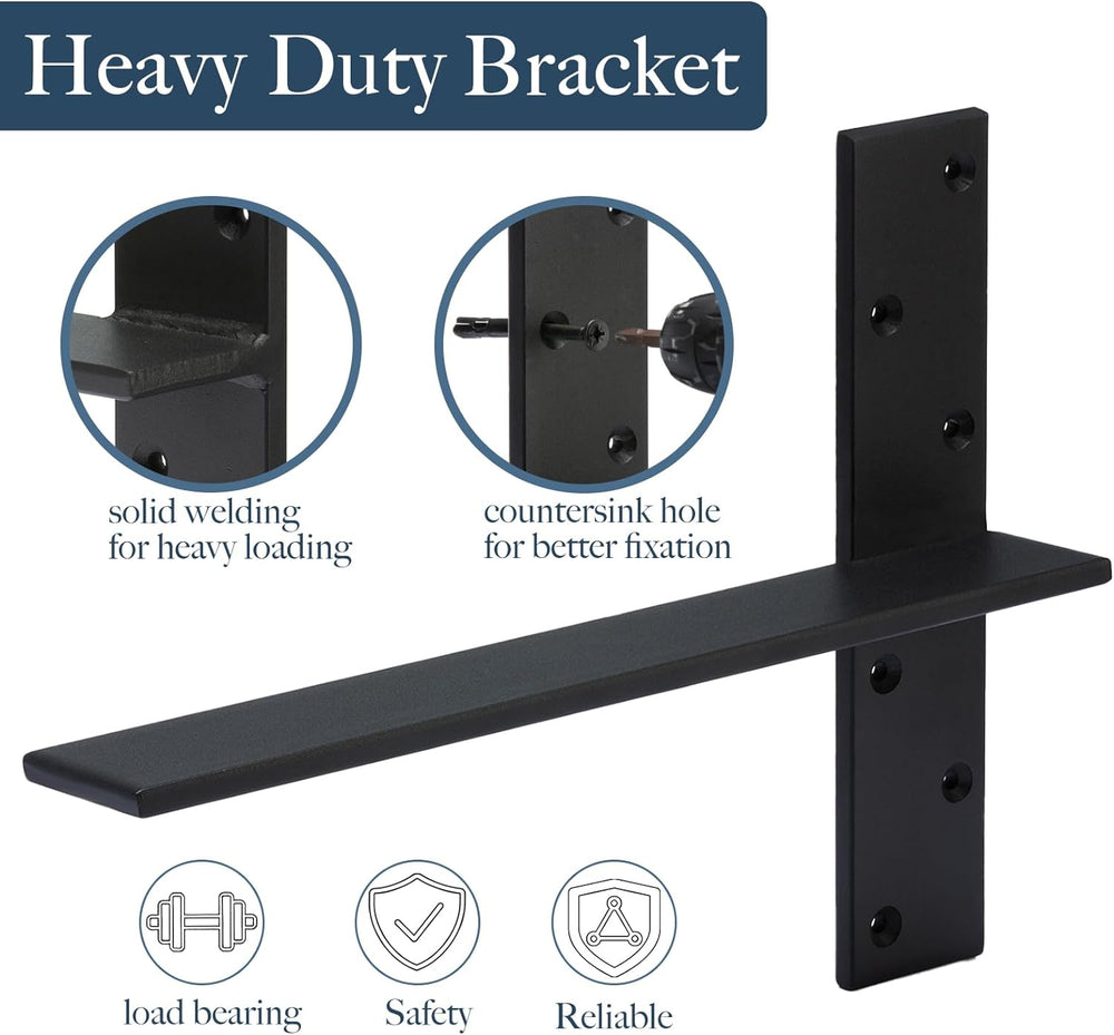 Free Hanging Countertop Support Bracket 14" Lx2.5 W 2 Pack Hidden Floati...