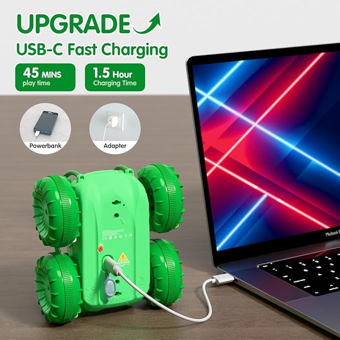 Remote Control Car, Fast Direct Charging RC Cars Amphibious Rechargeable Stunt
