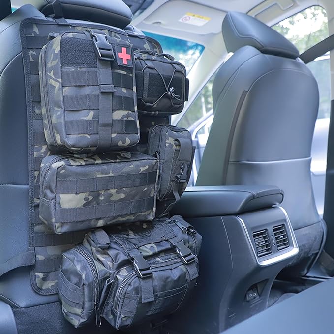 Universal Tactical Seat Back Organizer Vehicle Molle Panel Organizer Storage