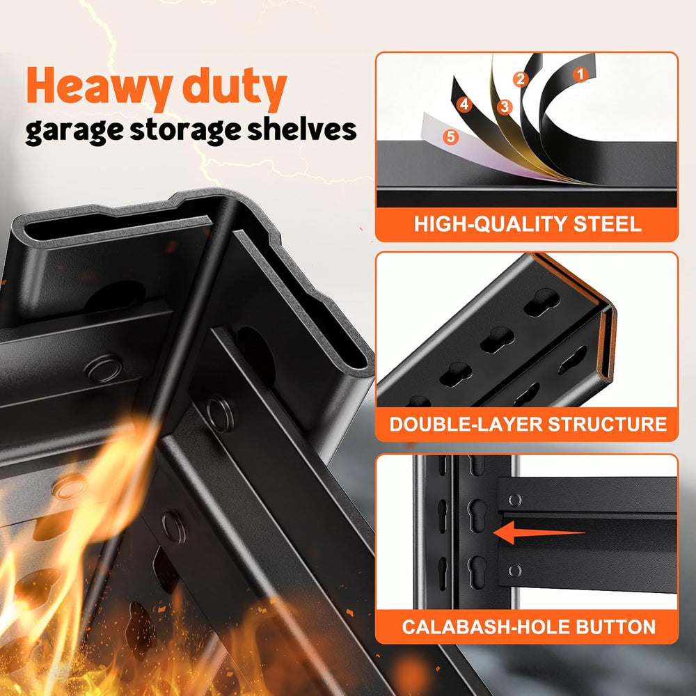 35.4''W Storage Shelves,5-Tier Adjustable Garage Shelving