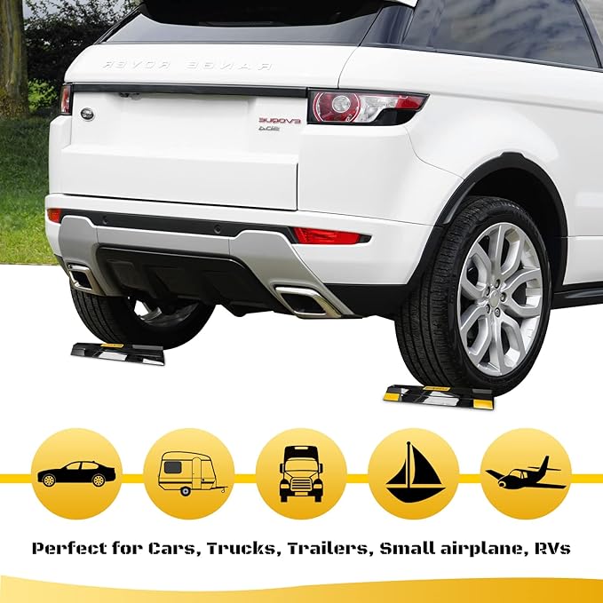 (New Updated 18" 2 Packs Heavy Duty Parking Stopper