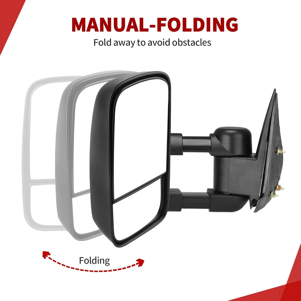 Towing Mirrors for 88-98 Chevy GMC C/K 1500 2500 3500 Pickup Pair Set Manual ...
