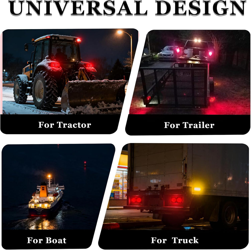 Cyfie LED Trailer Light Kit, Super Bright Submersible Brake Stop Turn Tail Li...