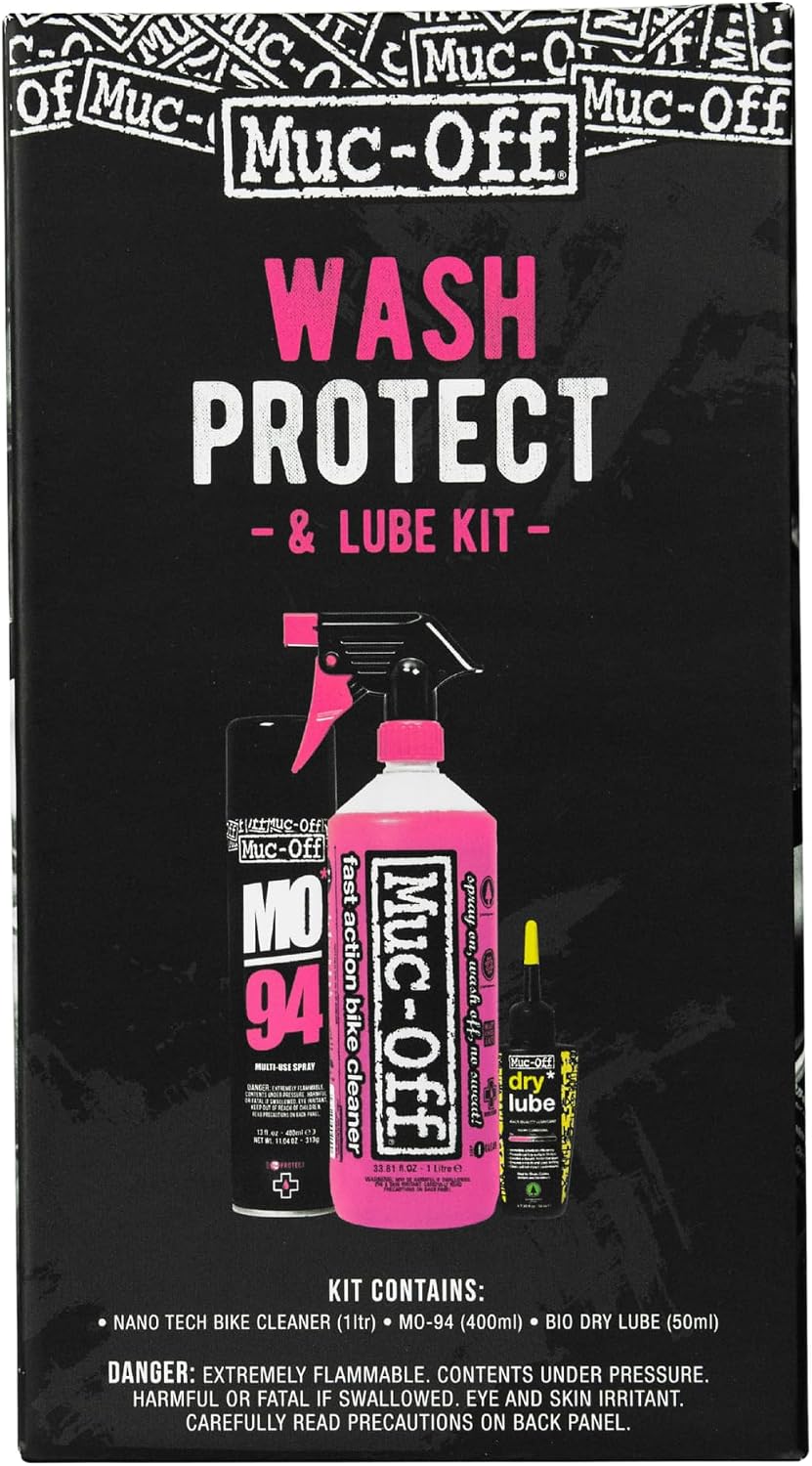 Muc-Off Wash, Protect & Lube Kit, Complete Bike Maintenance Kit