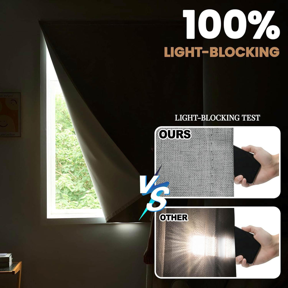 Adhesive Curtain,100% Blackout Curtains, No Drilling, Suitable for Multi-Scen...