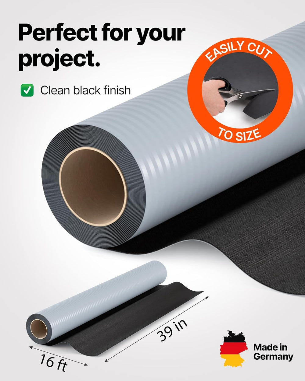 EPDM Waterproofing Membrane Self-Adhesive Black 52 Mil