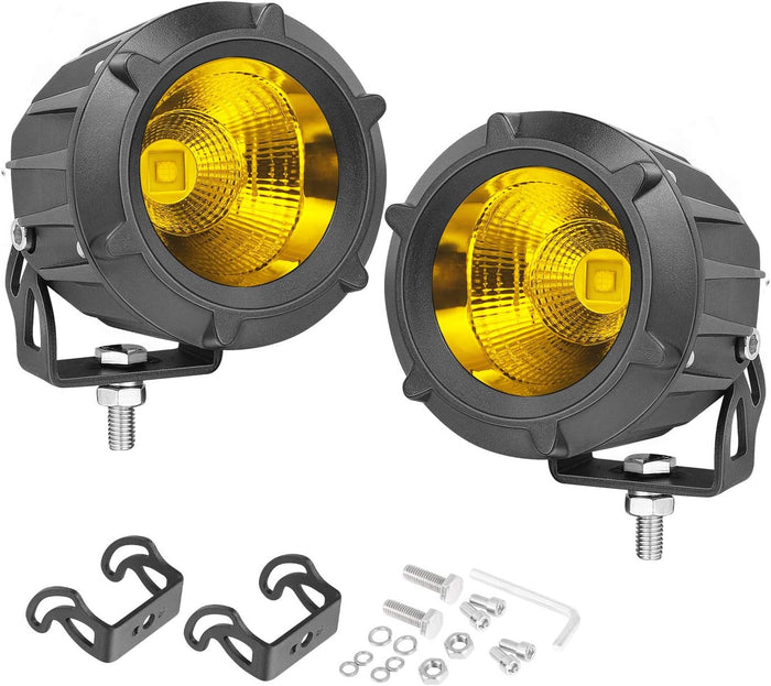 3.5" Round Amber LED Fog Lights 50W Combo Round Offroad Lights
