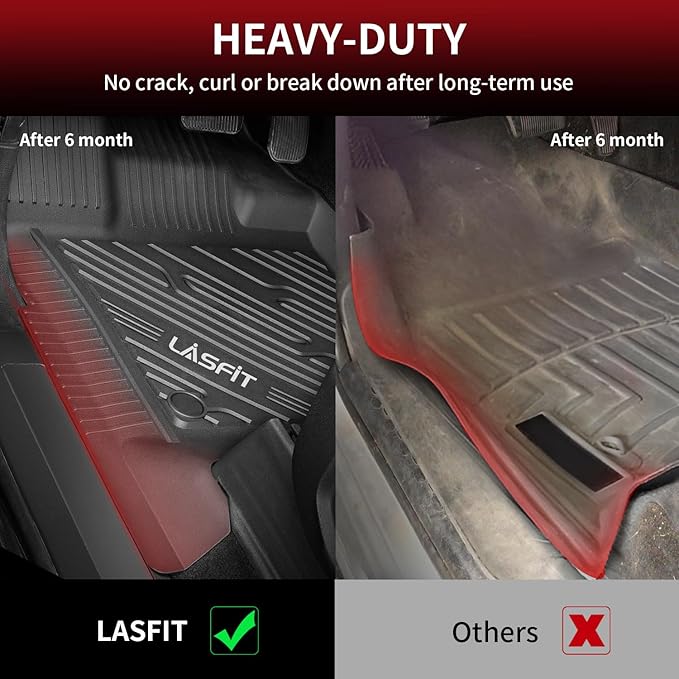 LASFIT Floor Mats for Ford F-150 2015-2025 | F150 Lightning 2022-2025 SuperCrew