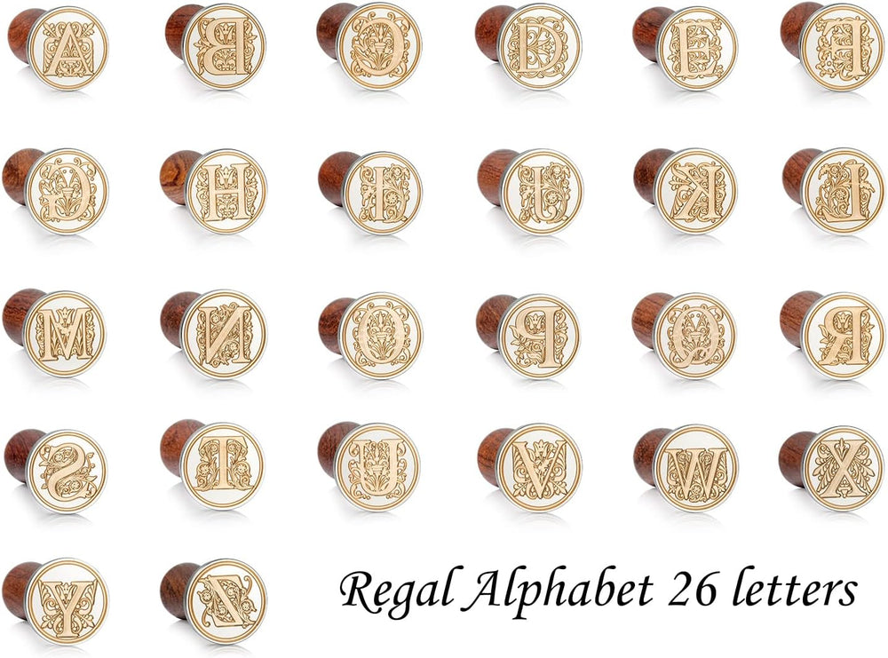 Mceal Wax Seal Stamp, Large Seal 1 1/5"(30mm) Dia, Silver Brass Head wit...