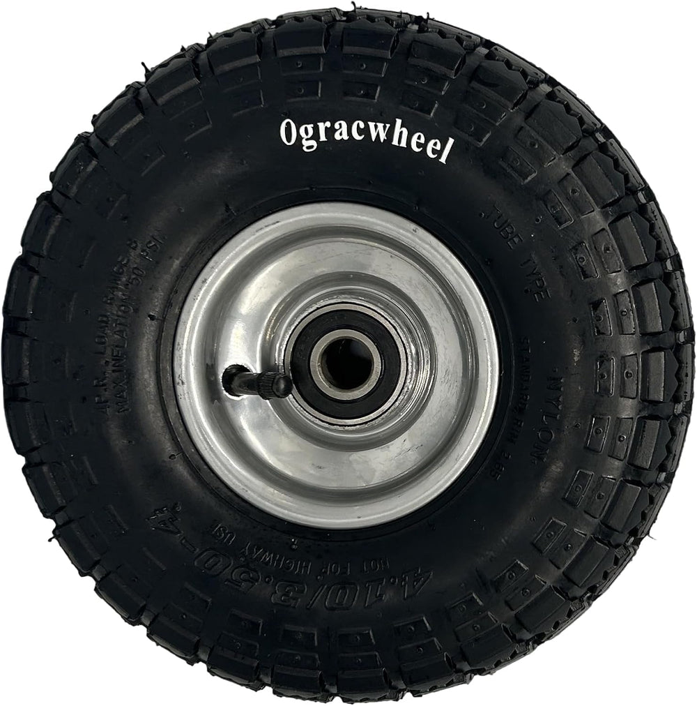 4.10/3.50-4 Sulky Replacement Tire with 5/8 & 3/4 Axle, 2.25"-5.00&q...