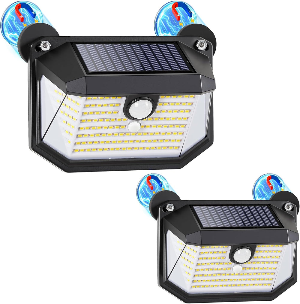 LUHLEE 178LED Magnetic Solar Lights Outdoor, RV Solar Lights Motion Sensor