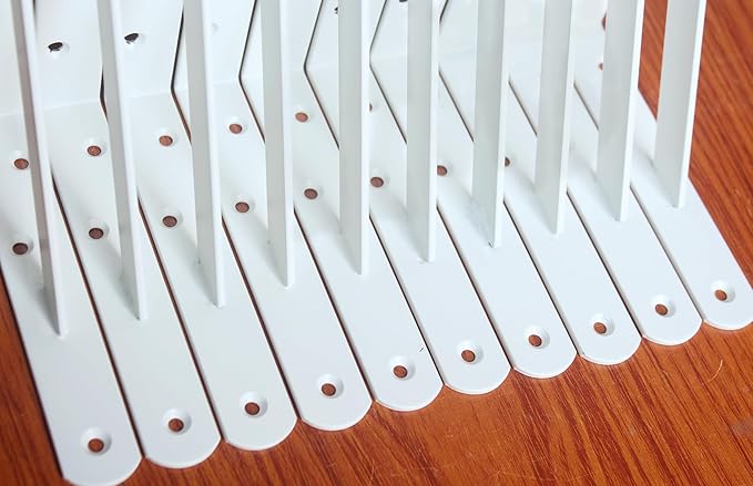 16 Pack L8 x H 6" White Heavy Duty Shelf Brackets