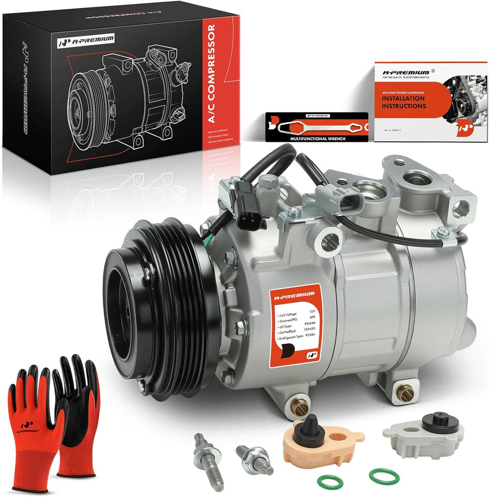 A-Premium Air Conditioner AC Compressor with Clutch