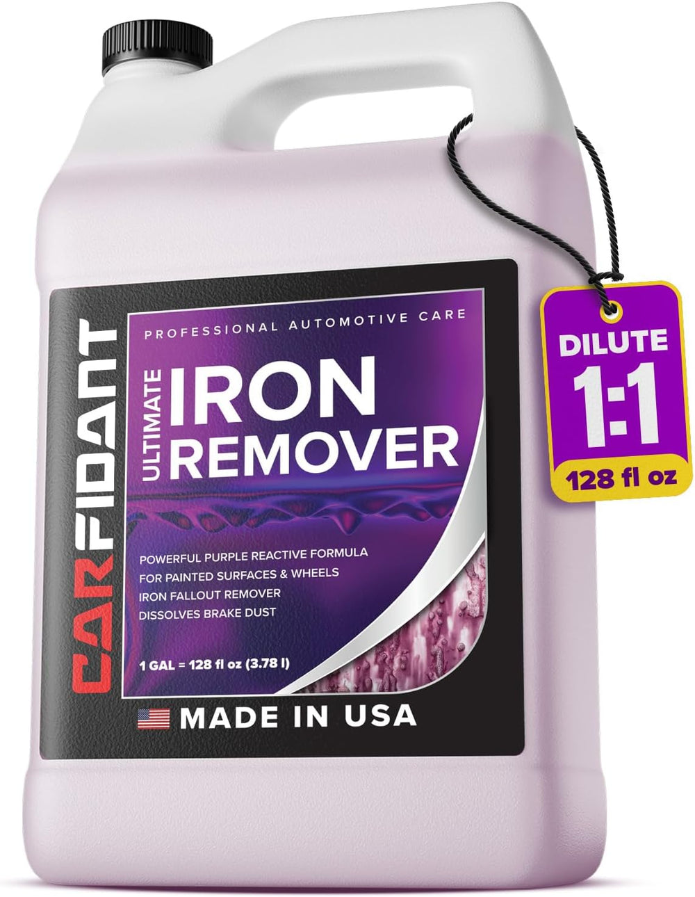 Iron Remover for Car Detailing – Iron Decon Spray, Pulls Out Brake Dust