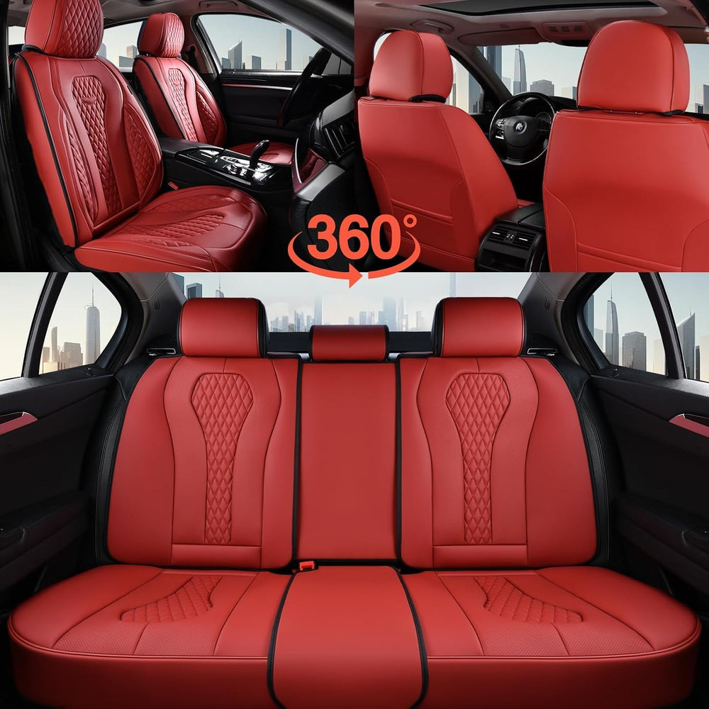 Coverado Seat Covers, Car Seat Covers Full Set, Red Car Seat Cover, Car Seat ...