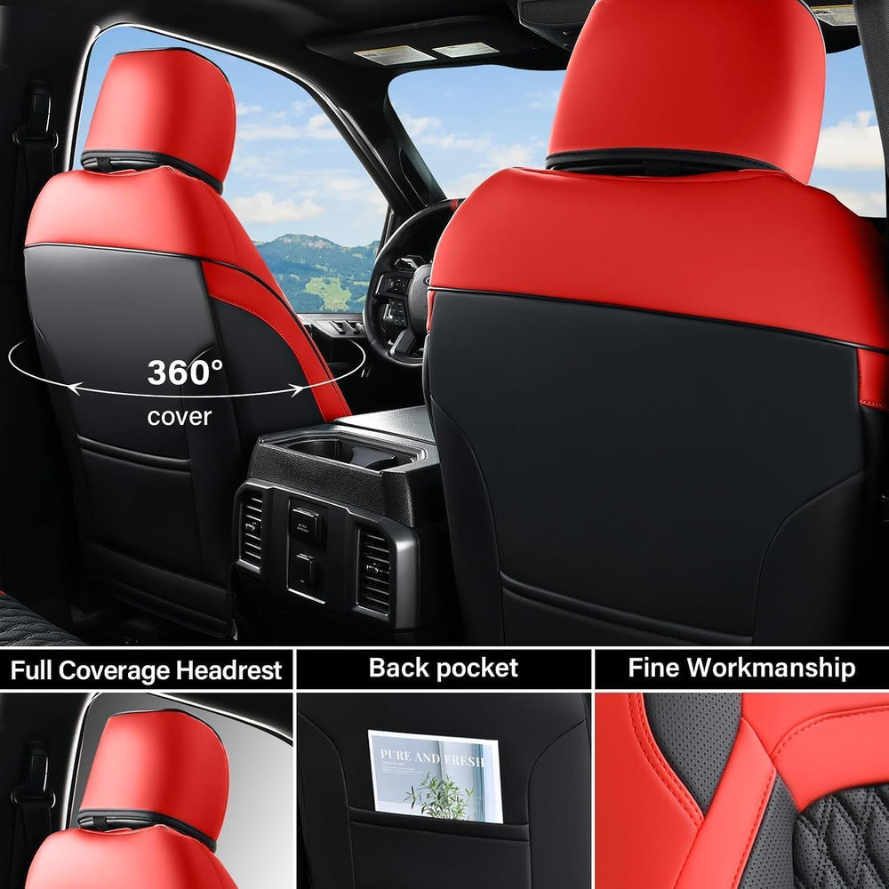 Coverado Car Seat Protector Leather Seat Covers Full Set, Custom Fit for Silv...