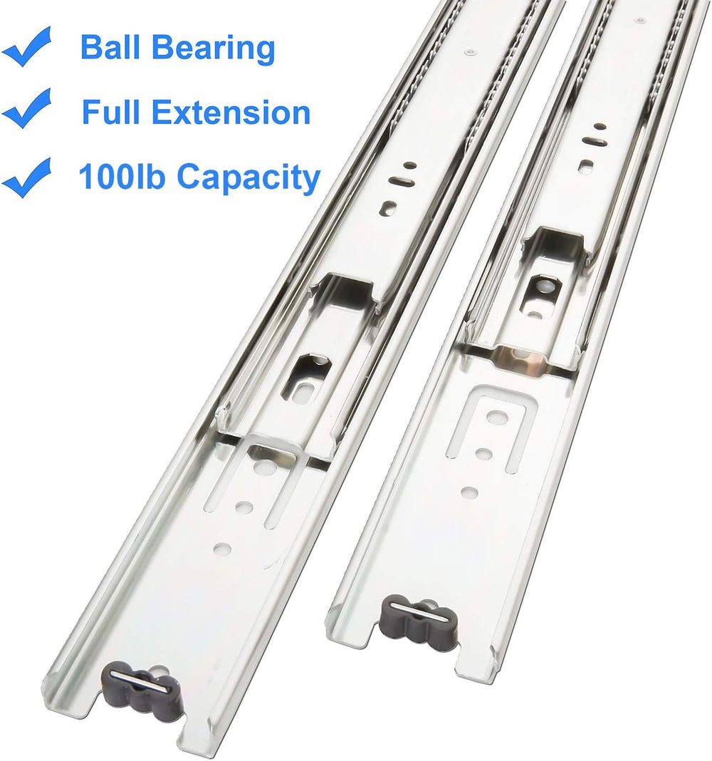 6 Pair of 20 Inch Hardware Full Extension Side Mount Ball Bearing Sliding Dra...