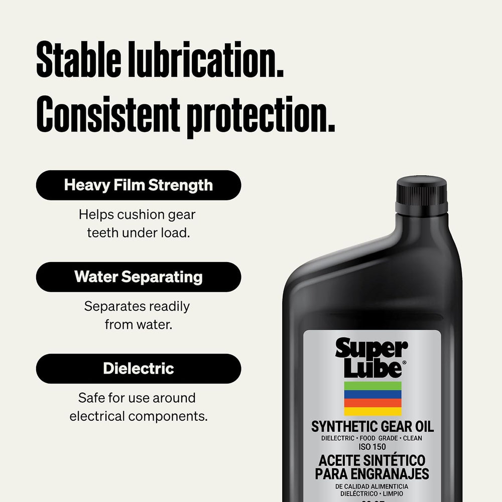 Super Lube Synthetic Gear Oil - Heavy Duty Synthetic Machinery Oil for Truck ...