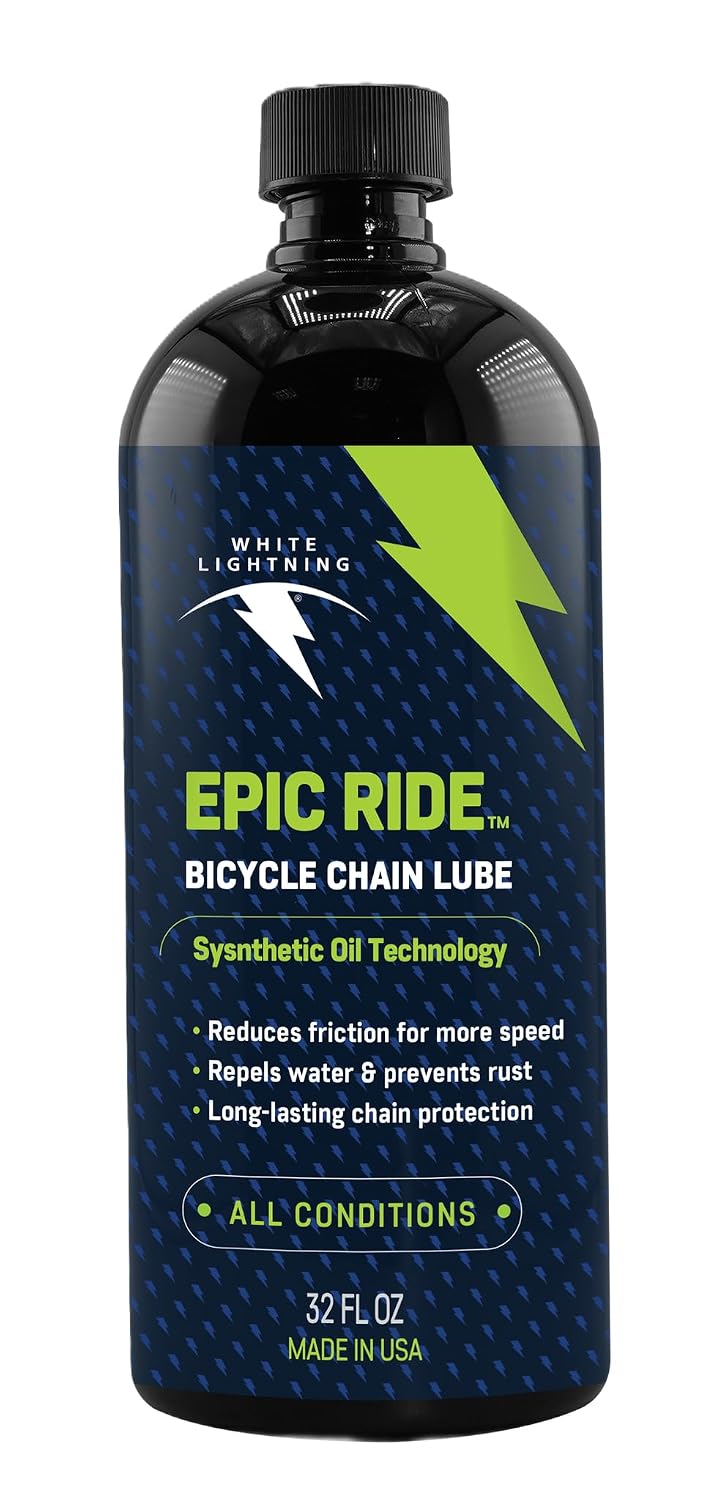 White Lightning Epic Ride All Conditions Light Bike Chain Lubricant 32 fl oz