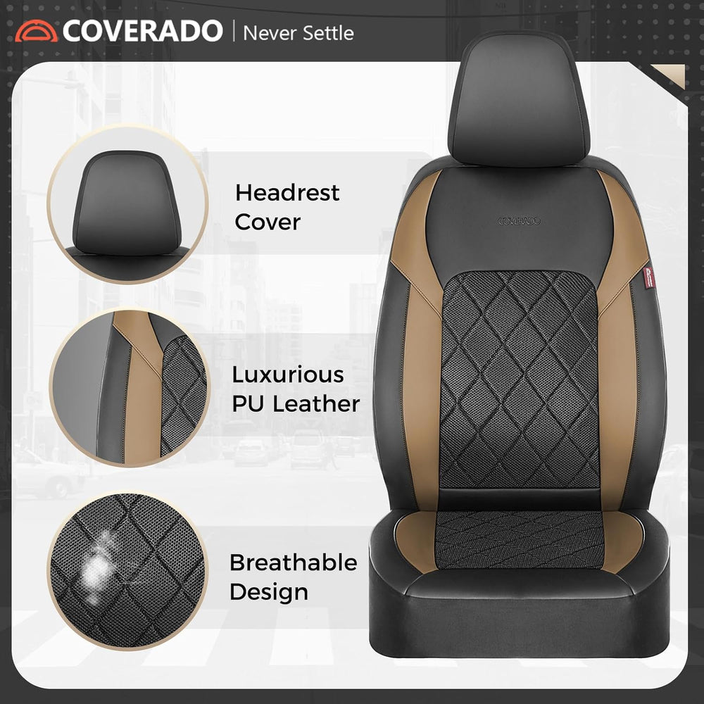 Coverado Car Seat Covers, Seat Covers Full Set, 5 Seats Automotive Seat Cover...