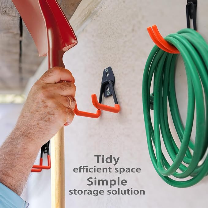 32 Pack Garage Hooks with Anti-Slip Coating Heavy Duty Wall Mount Hooks