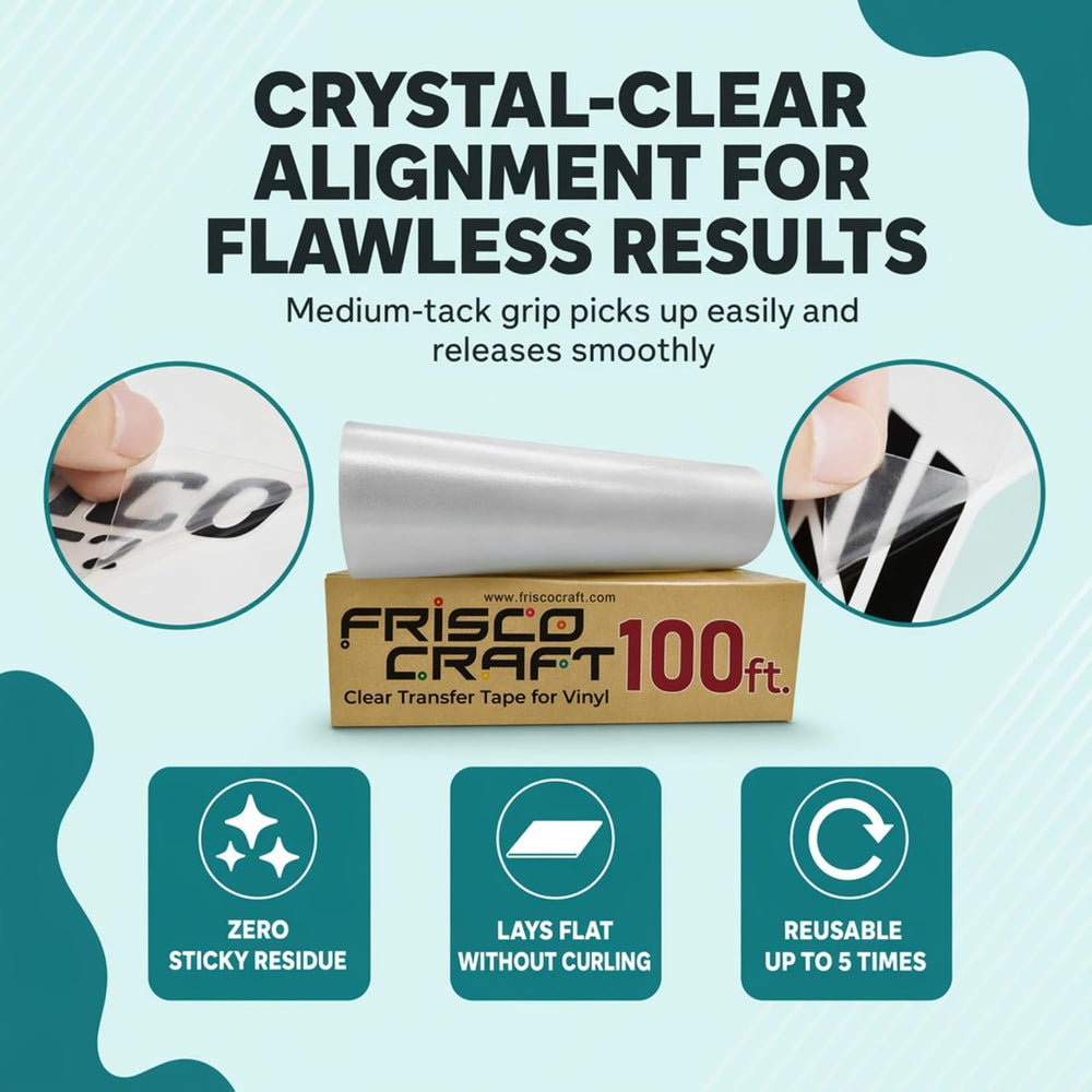 Frisco Craft C-370 Clear Transfer Tape for Vinyl 24" x 100 Feet