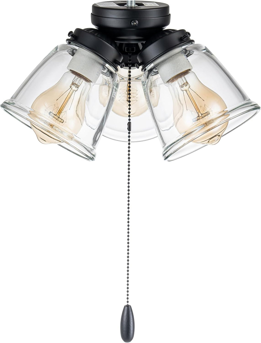 Aspen Creative 22012-1, Three-Light Ceiling Fan Light Kit with Pull Chain, Ma...