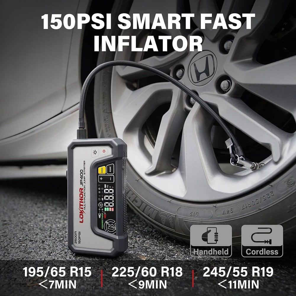 LOKITHOR JP400 Jump Starter with Air Compressor for 8.5L Gas/6.5L Diesel