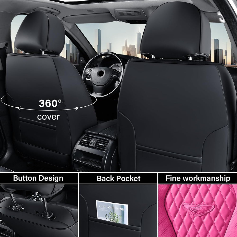 Coverado Auto Seat Covers, Car Seat Covers Full Set, Rose Car Seat Cover, Dri...