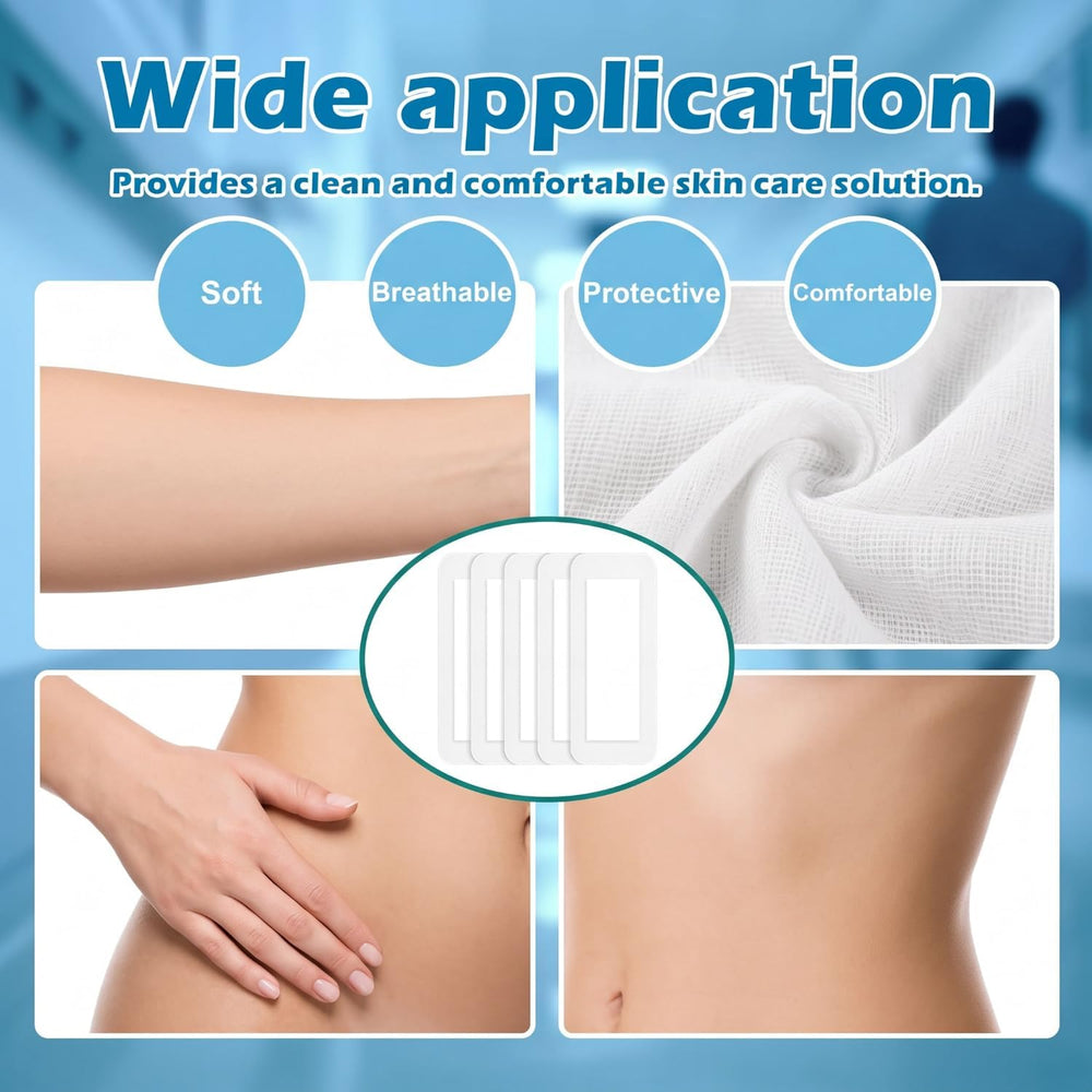 Nuanchu 60 Pcs Waterproof Adhesive Border Protective Covers, 4 x 10 Inch