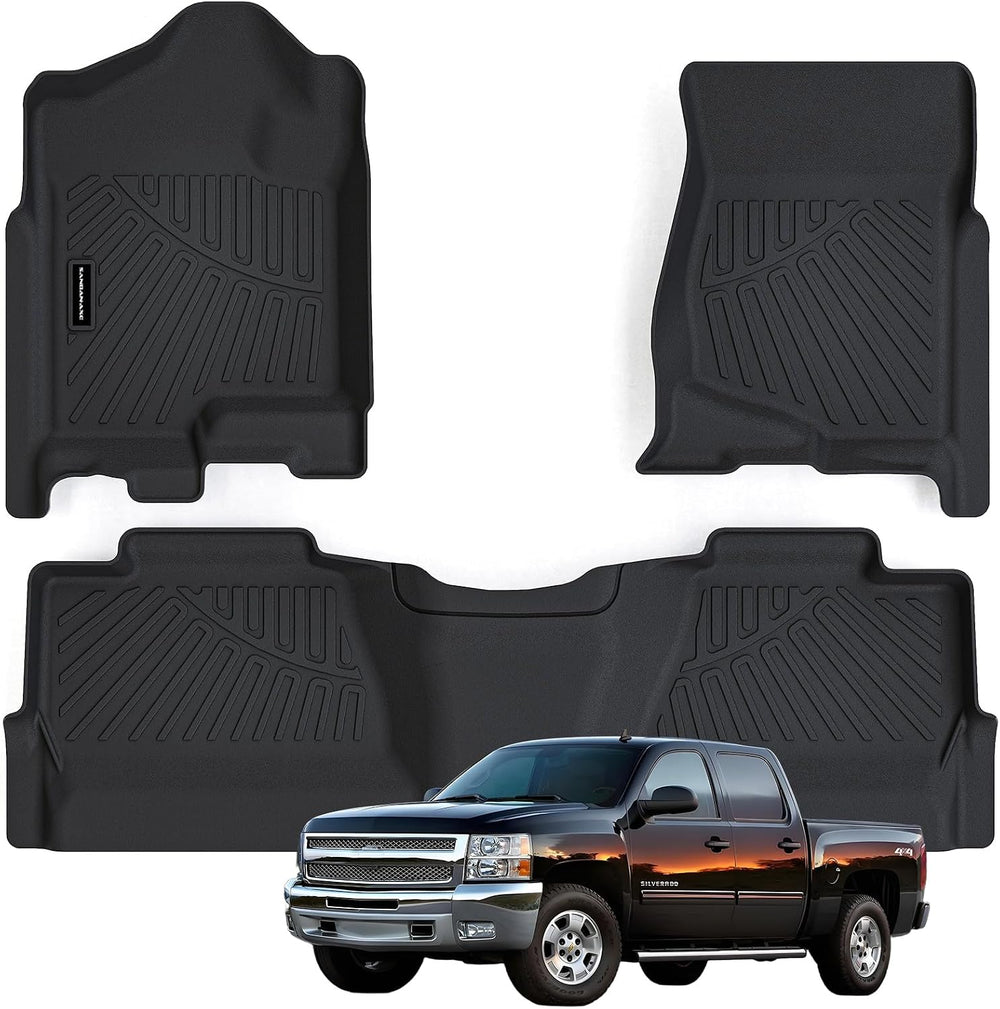 Floor Mats for 2007-2013 Chevy Silverado & GMC Sierra 1500 Crew Cab 2007-...